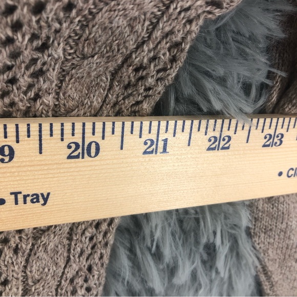 American Eagle Outfitters Sweater Womens  Small Taupe Wool Blend Cable Knit - Picture 6 of 11